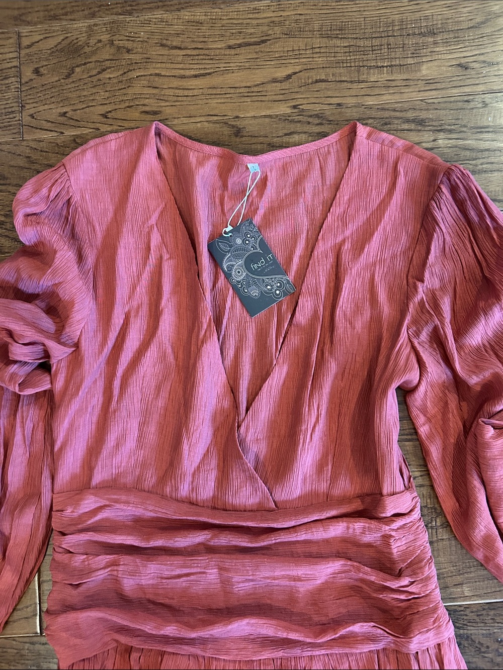 Women's Burnt Orange Long Sleeve Dress NWT